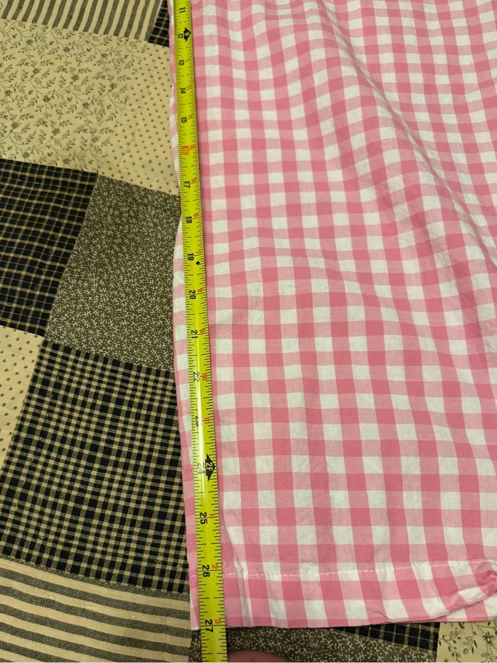 GAP 100% Cotton Pink and White Gingham Pajama Bottoms size medium